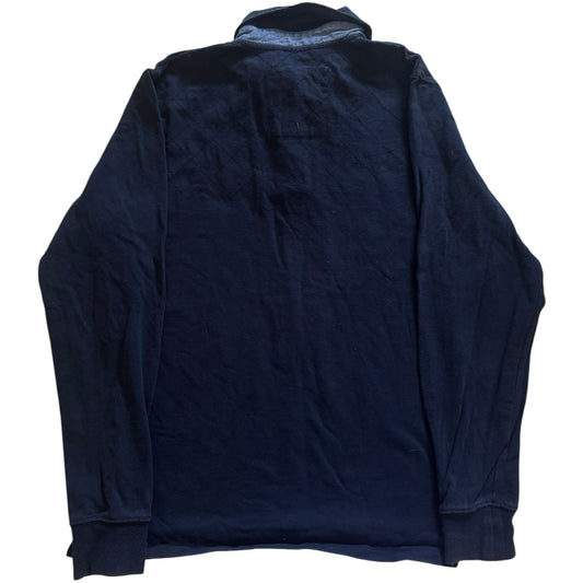 Small Mo Casual Navy Rugby Shirt