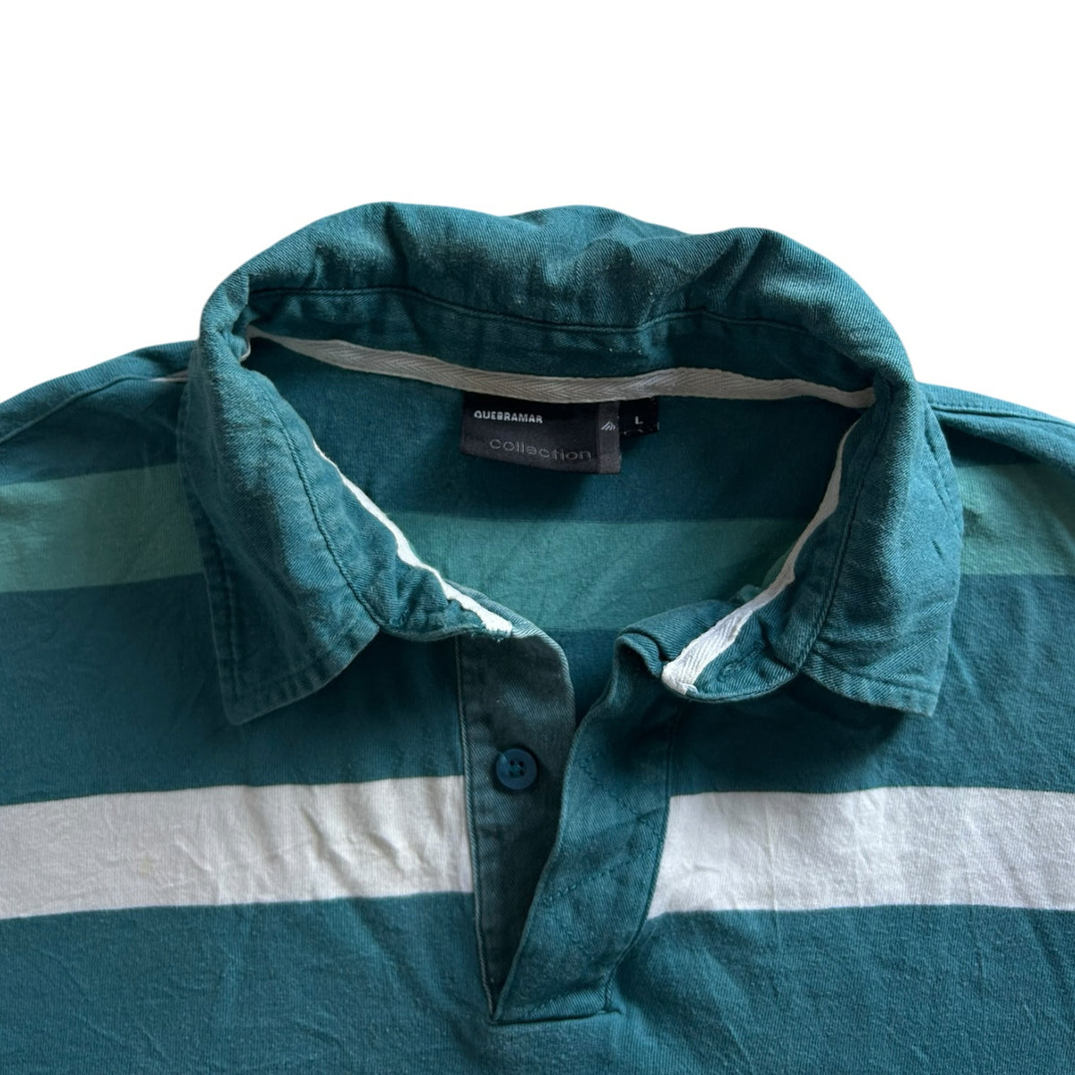 Large Quebramar Blue and White Striped Rugby Shirt