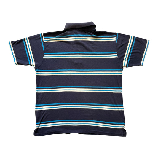 Medium Slazenger Navy Striped Polo Shirt