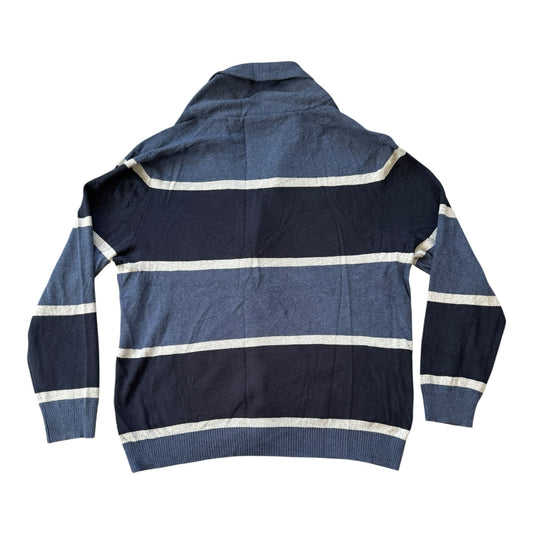 Extra large Nautica Blue, Navy and White Cardigan