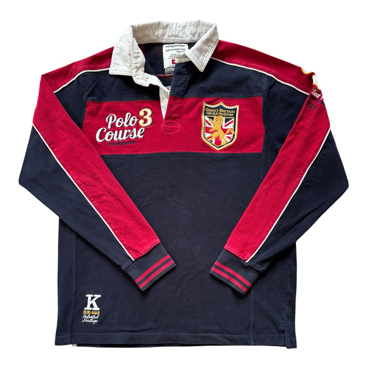 Medium Kevingston Navy Lancashire Great Britain Rugby Shirt