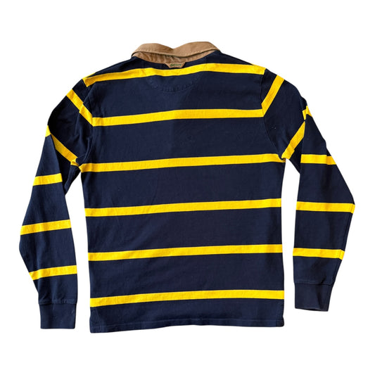 Medium Gant Navy and Yellow Rugby Shirt