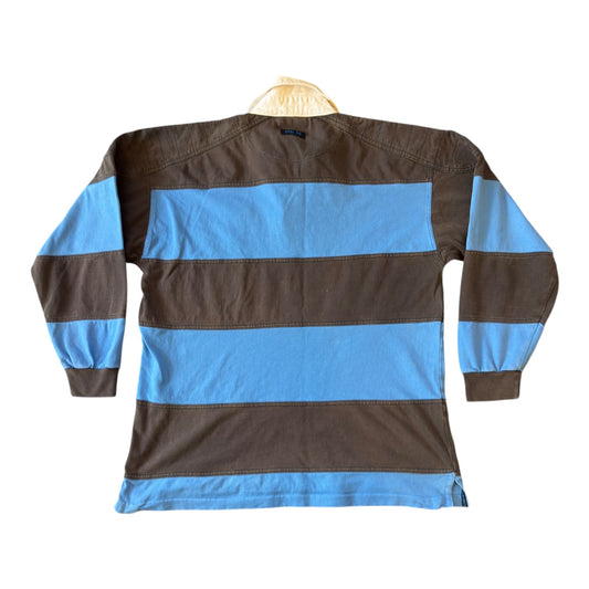 Large Dublin Blue and Brown Rugby Shirt