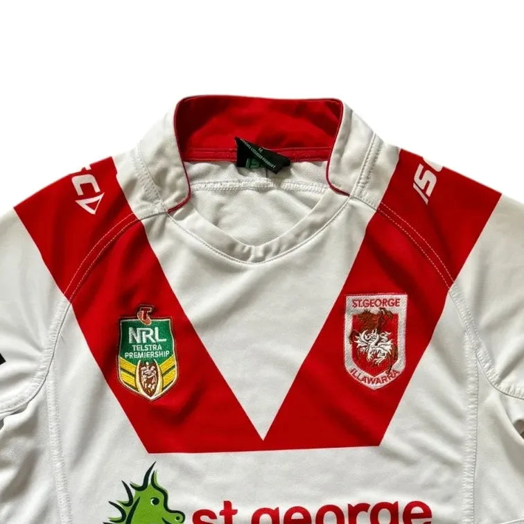 Medium ISC White St George NRL Rugby Shirt