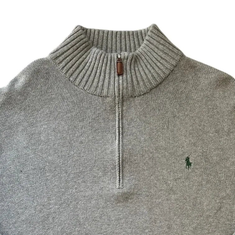Extra large Ralph Lauren Grey Knitted 1/4 Zip