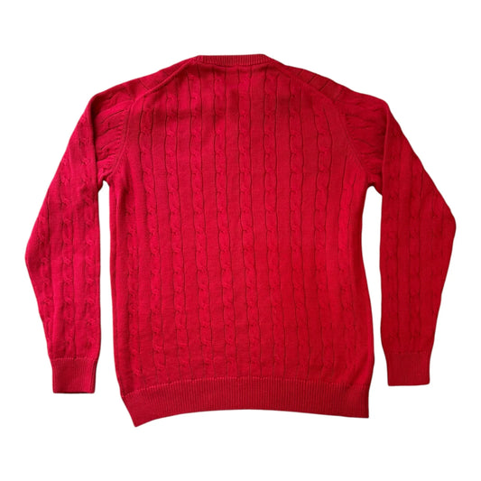 Small Chaps Red Cable Knit