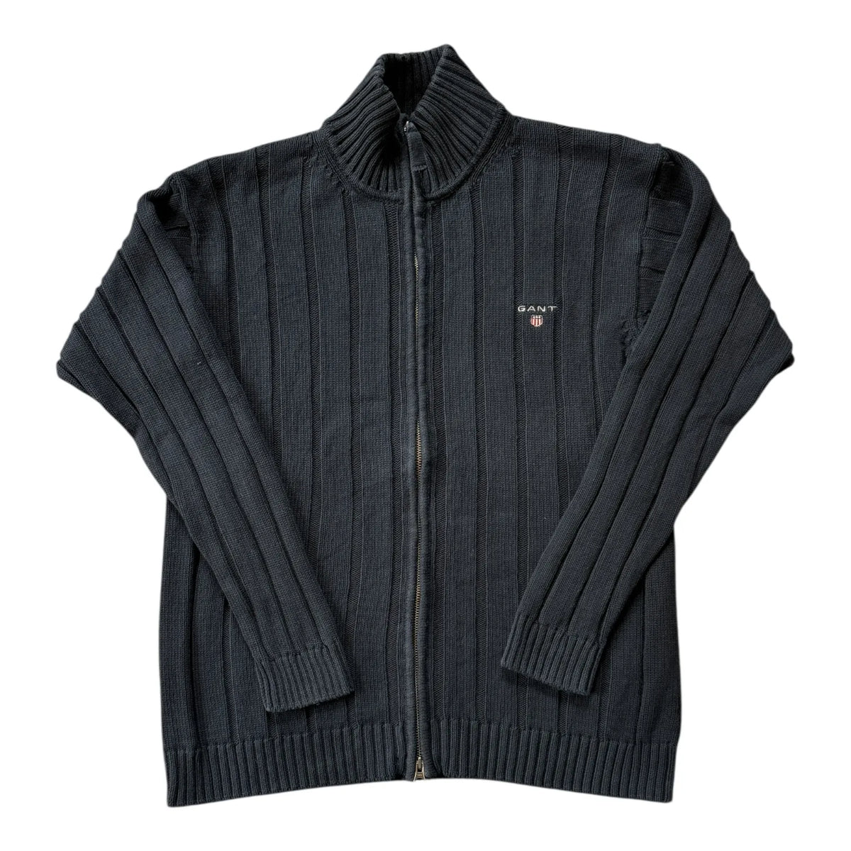 Small Gant Dark Navy Full Zip Jumper