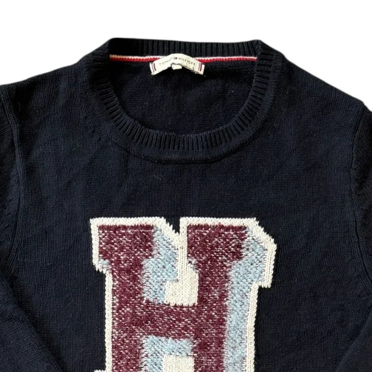 Women's Extra small Tommy Hilfiger Black Knitted Jumper