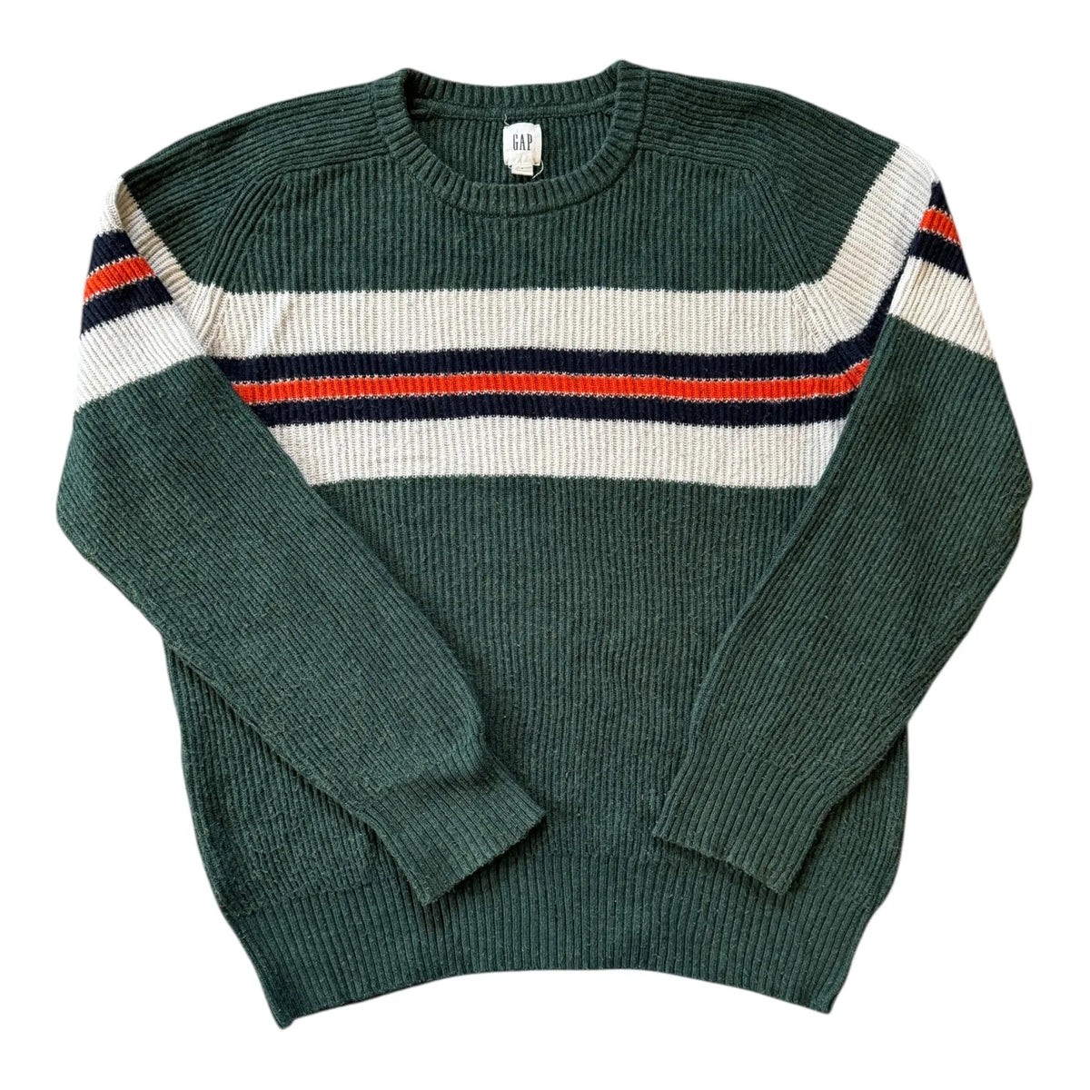 Large Gap Green Merino Wool/ Nylon Knitted Jumper