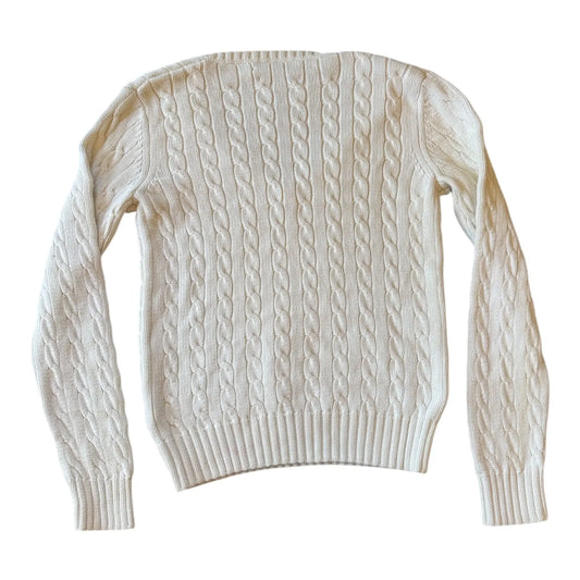 Women's Medium Tommy Hilfiger White Cable Knit
