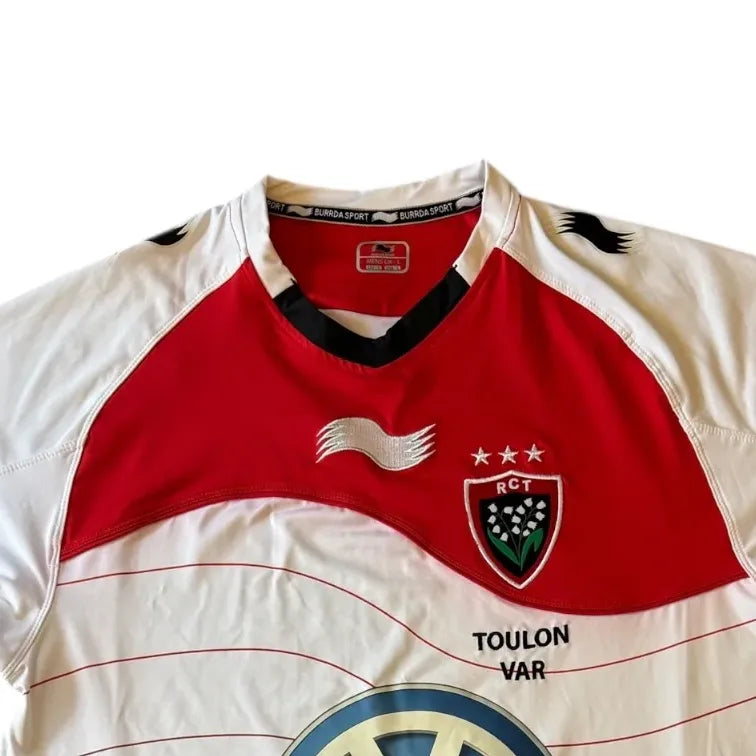 Large White Toulon 2011/12 Rugby Shirt