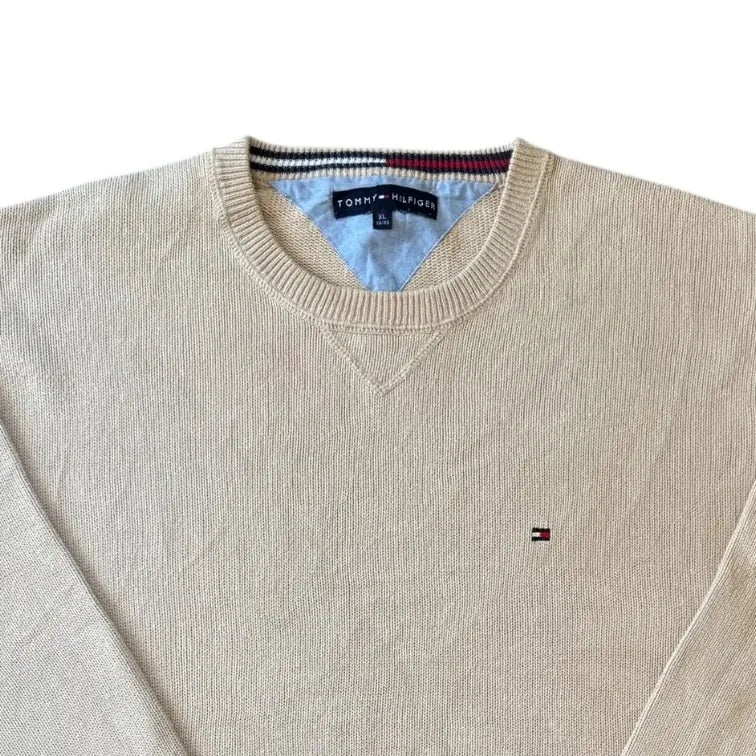 Extra large Tommy Hilfiger Beige Knitted Jumper