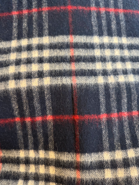 Burberrys Lambswool Navy Scarf