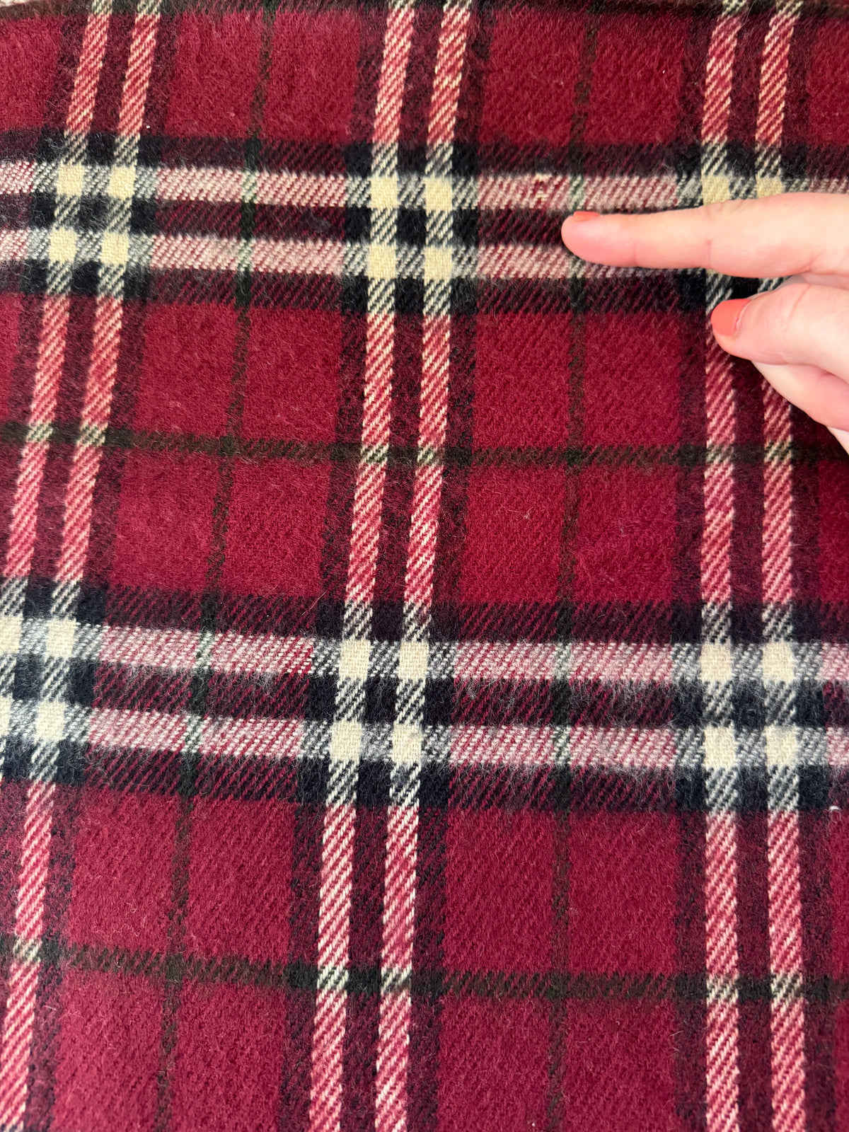 Burberry Red Lambswool Scarf