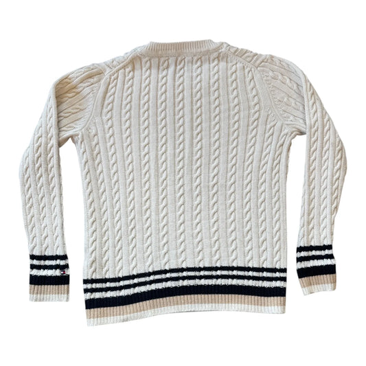 Women's Medium Tommy Hilfiger White Cable Knit