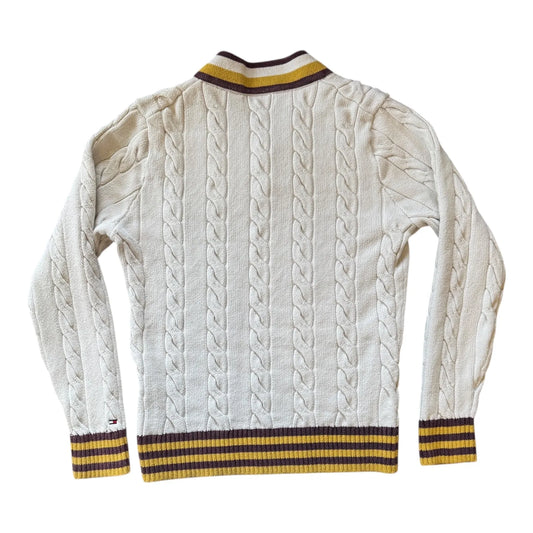 Women's Large Tommy Hilfiger White Cable Knit