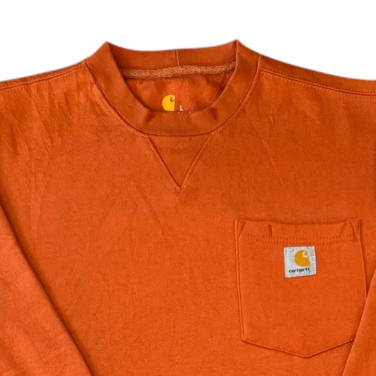 Large Carhartt Orange Sweatshirt