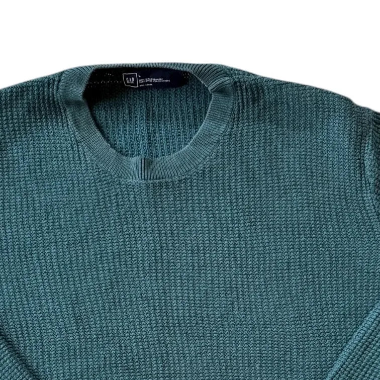 Large Gap Turquoise Knitted Jumper