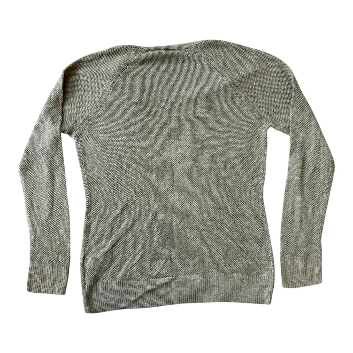 Woman's Medium Gap Green Thin Knitted V-Neck Jumper