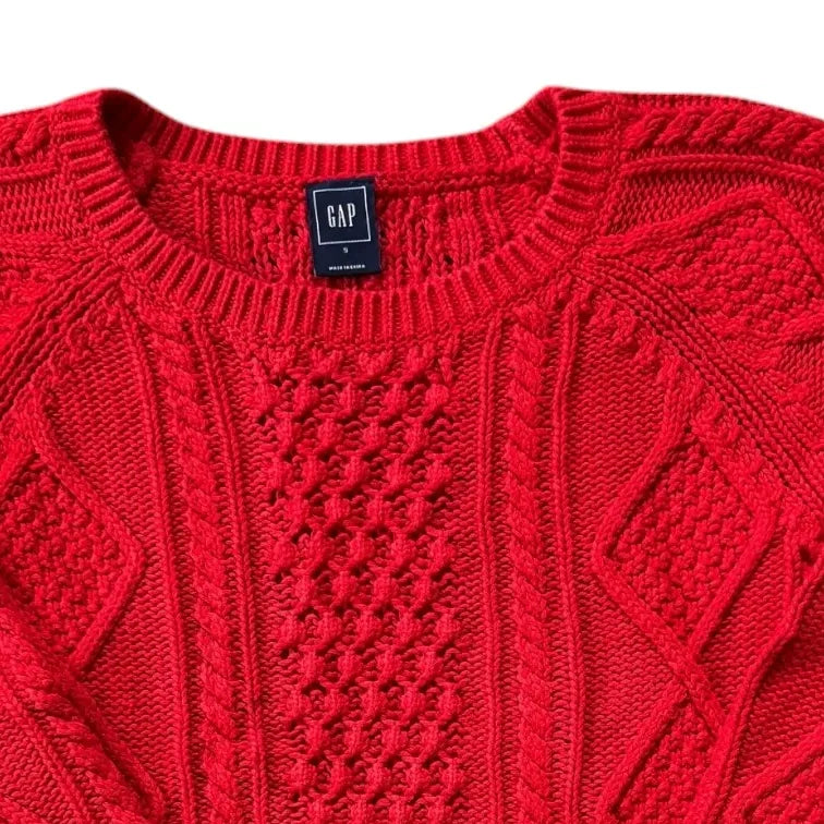 Woman's Small Gap Red Cable Knit