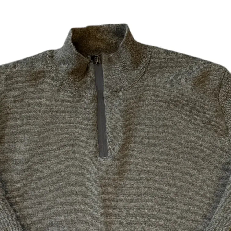 Extra large Barbour Grey Weather Comfort Wool 1/4 Zip