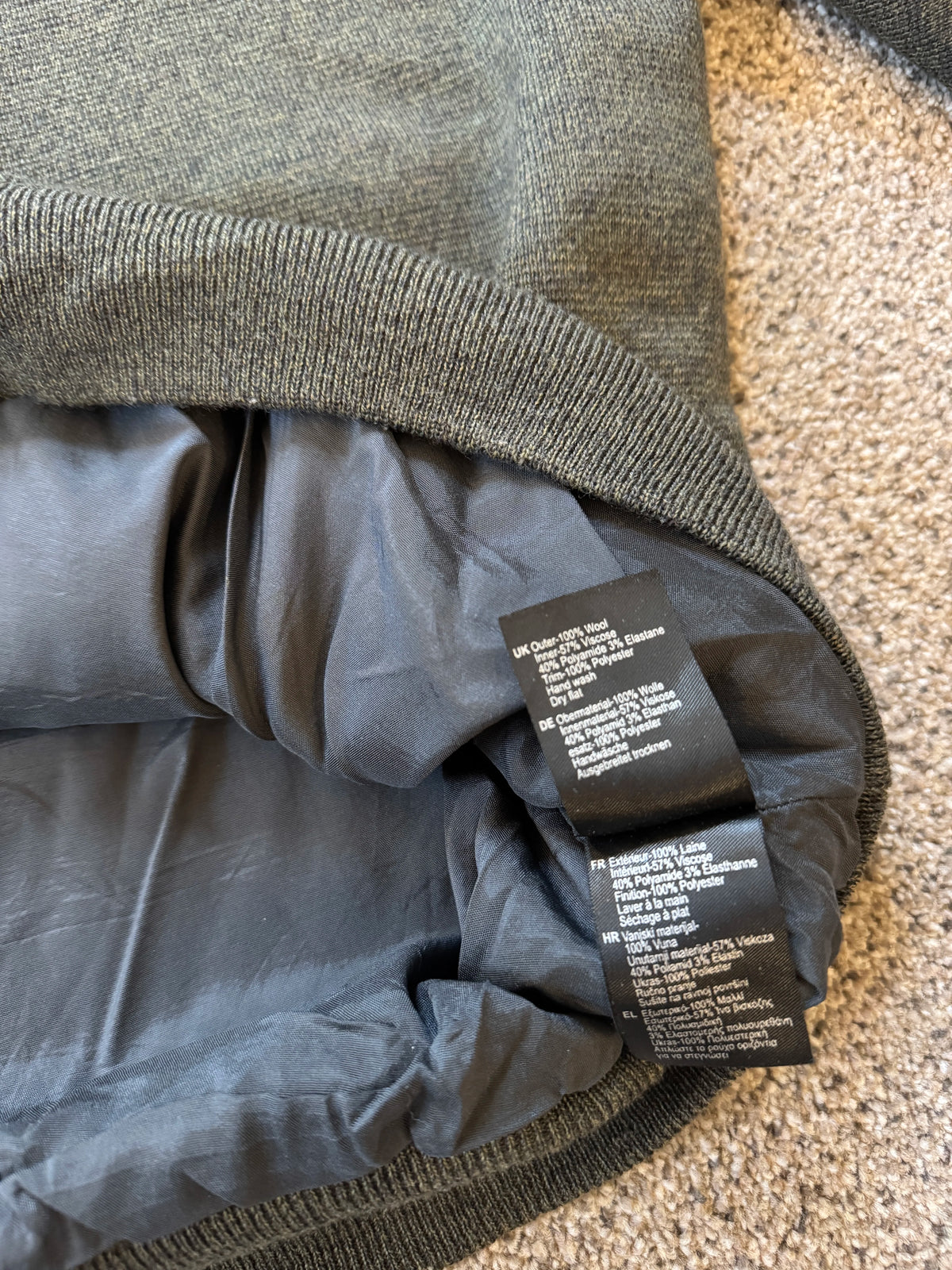 Extra large Barbour Grey Weather Comfort Wool 1/4 Zip