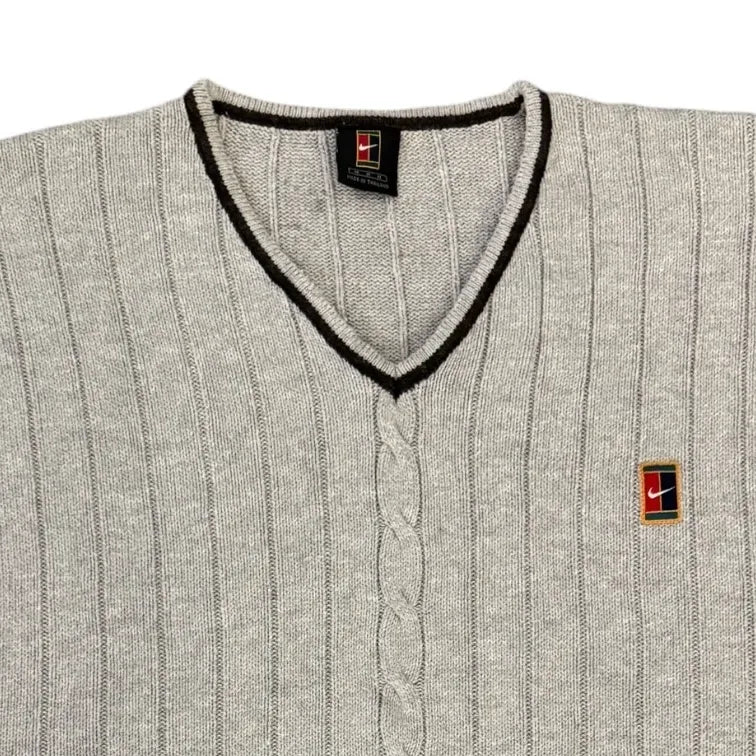 Medium 90's Nike Court Grey Sweater Vest