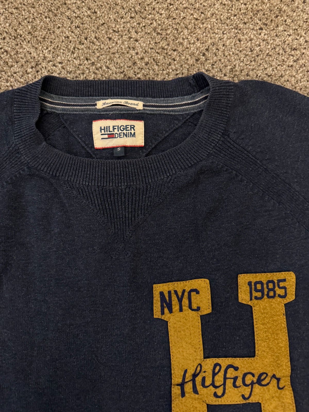 Small Tommy Hilfiger Navy H Jumper