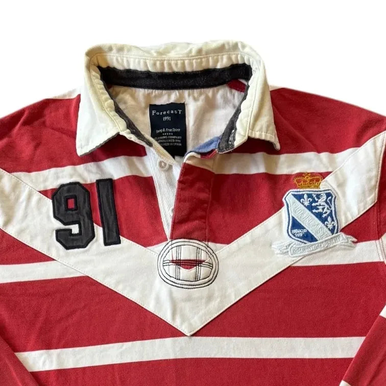 Large Forecast Red Rugby Shirt