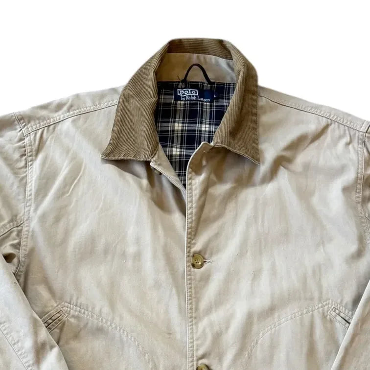 Large Ralph Lauren Beige Chore Utility Jacket