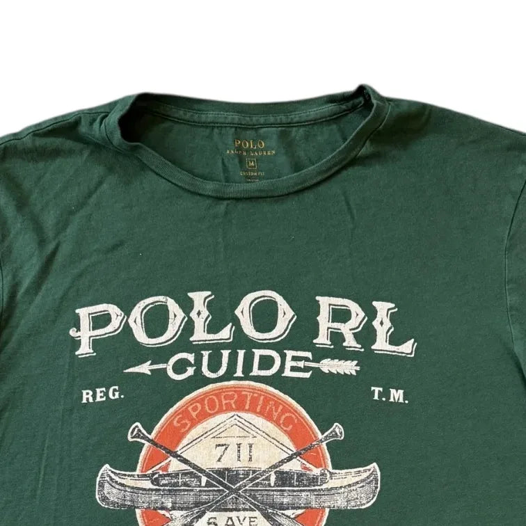 Medium Ralph Lauren Green Canoe Guide T-Shirt