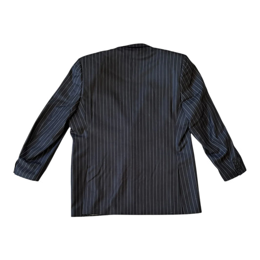 48R Jacket/ 42R Trousers Aquascutum Black Pinstripe Suit