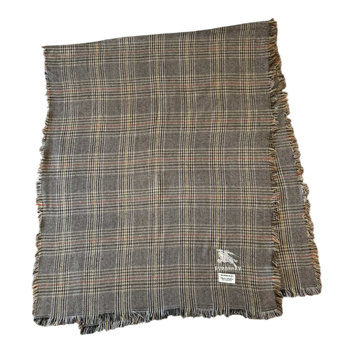 Burberry Brown Cashmere Shawl Scarf Rare