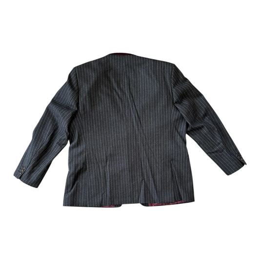 48" Chest/ 40" Trouser Alfred Brown Grey Striped Suit