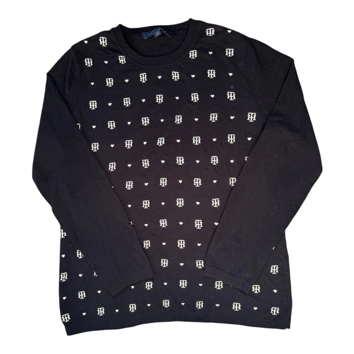 Woman's Large Tommy Hilfiger Black TH Jumper