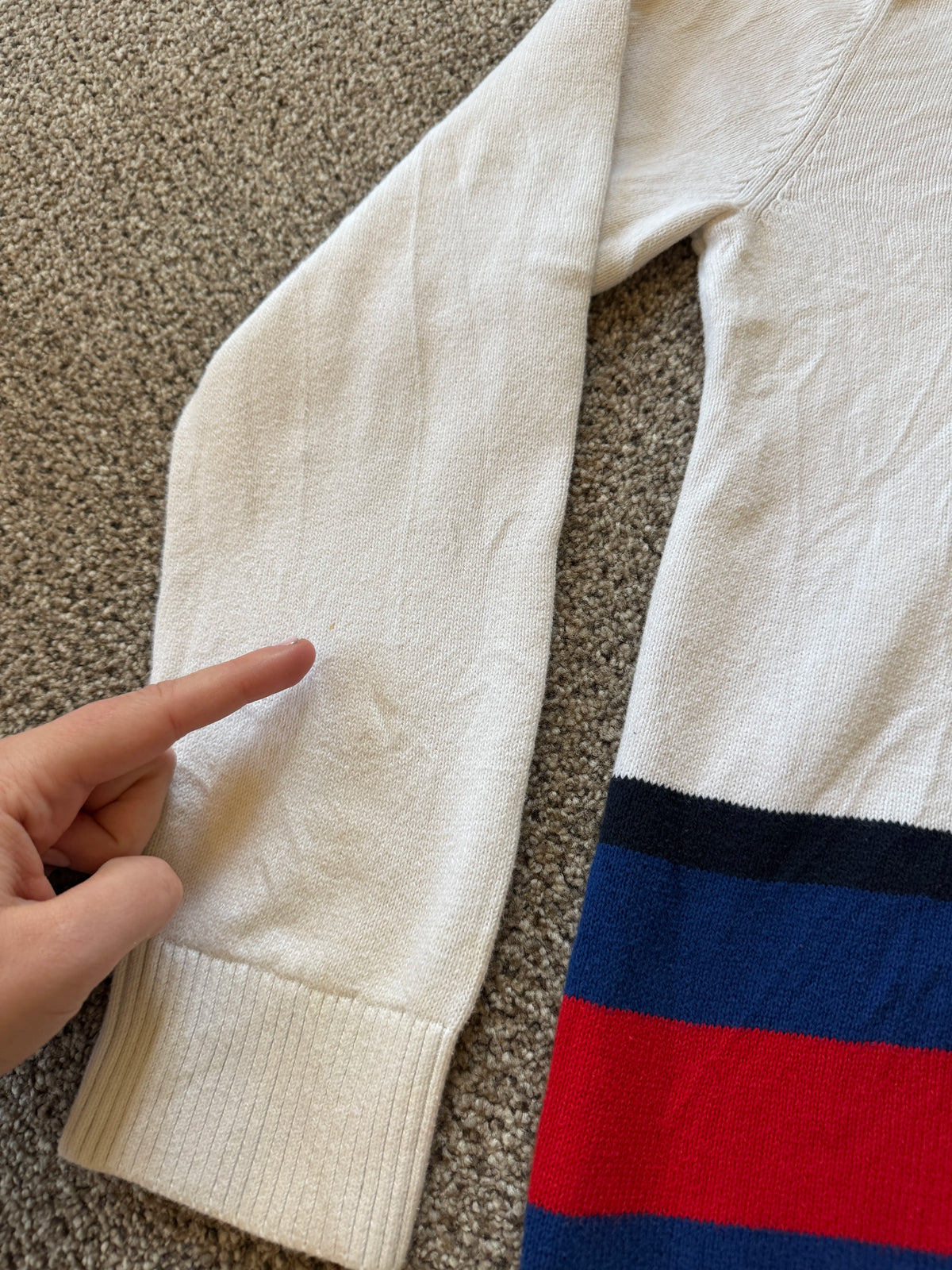 Aged 16-18 Tommy Hilfiger White 1/4 Zip