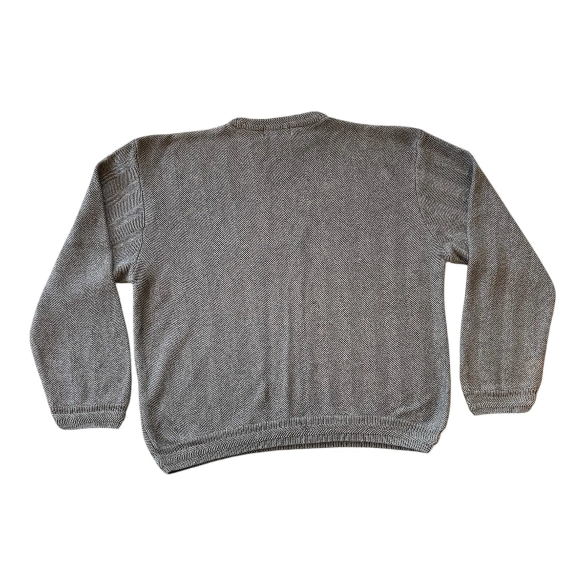 XXL Chaps Brown Knitted Herringbone Jumper