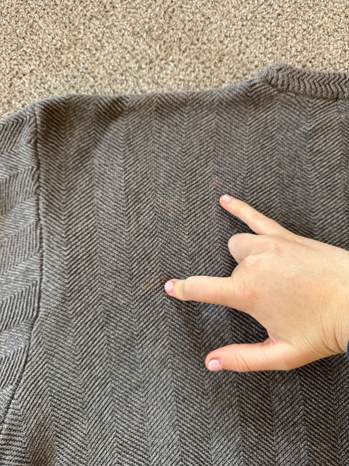 XXL Chaps Brown Knitted Herringbone Jumper