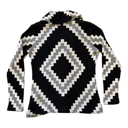 Woman's Small Chaps Black/ White Cardigan