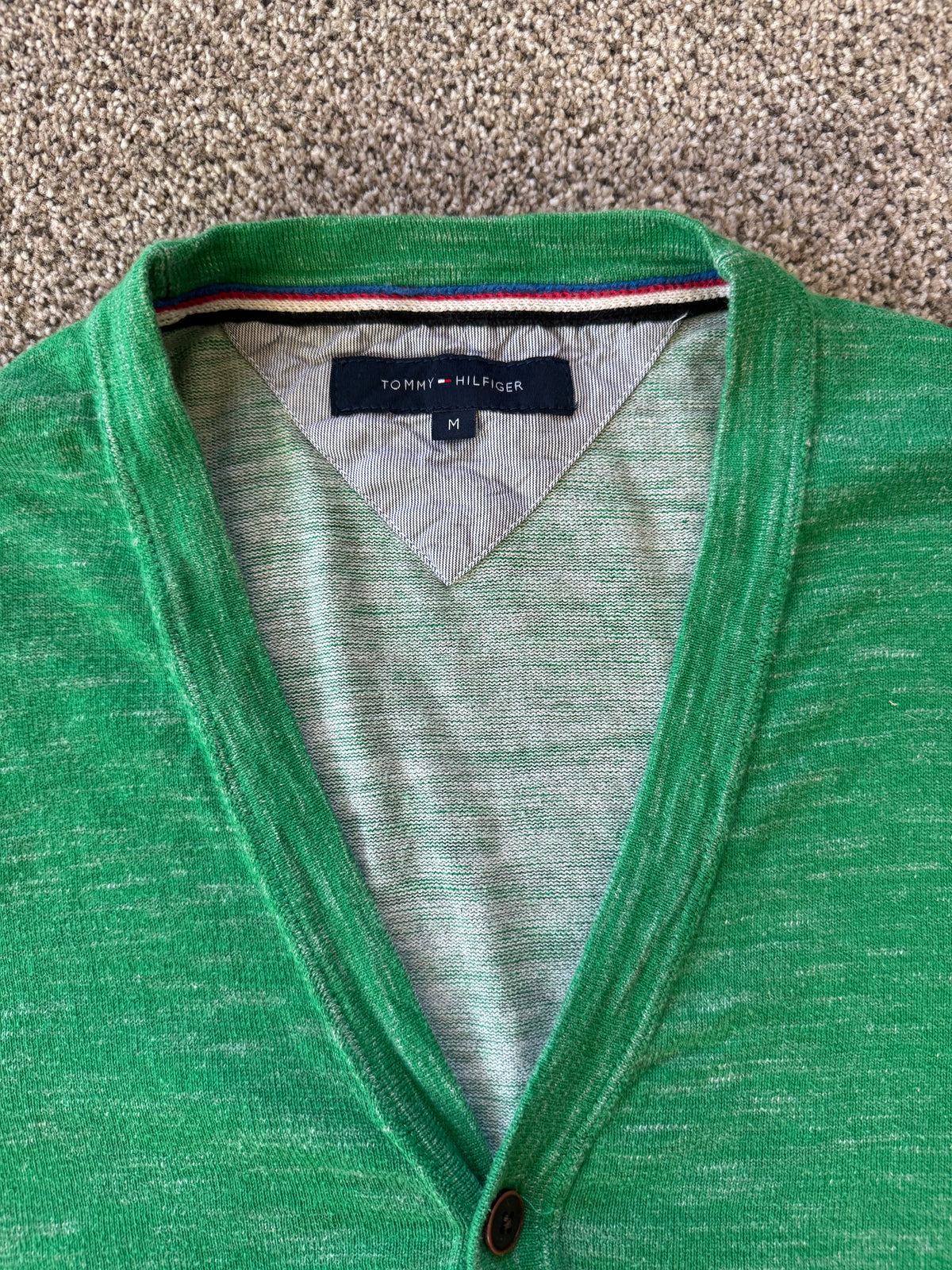 Medium Tommy Hilfiger Speckled Green Cardigan