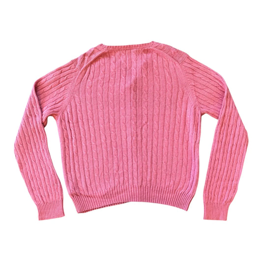 Woman's Tommy Hilfiger Pink Wool Blend Cable Knit Cardigan
