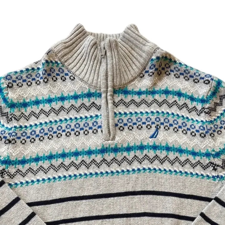 Aged 14-16 Nautica Grey 1/4 Zip