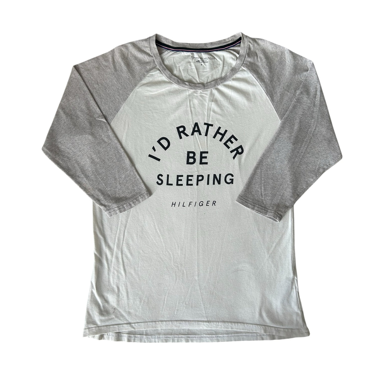 Small Tommy Hilfiger "I'd Rather Be Sleeping" 3/4 Length T-Shirt