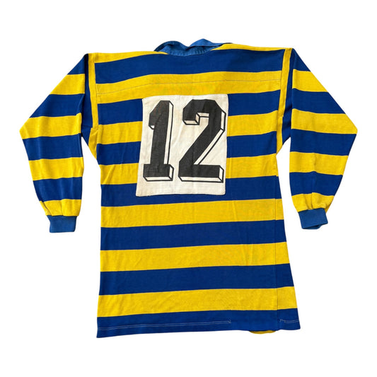 Vintage Medium Nanterre Blue and Yellow Rugby Shirt
