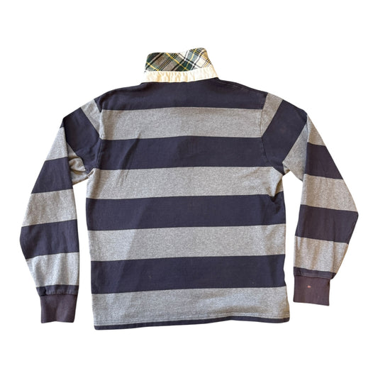 Medium Gant Navy And Grey Rugby Shirt - marked