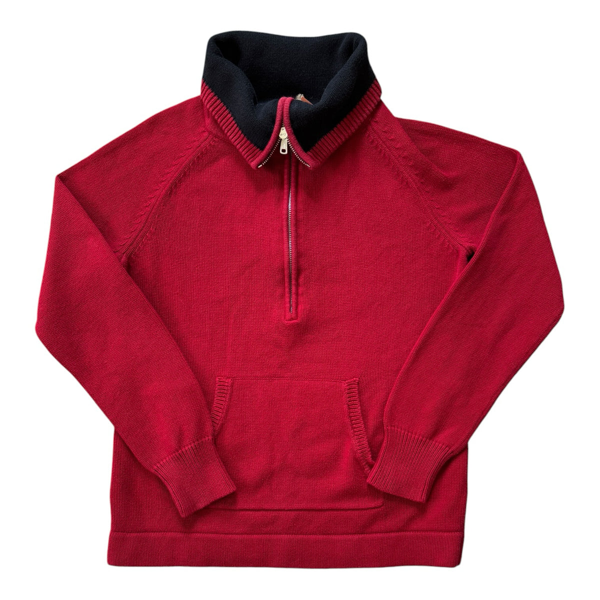 Woman's Medium Ralph Lauren Red High Neck 1/4 Zip Jumper