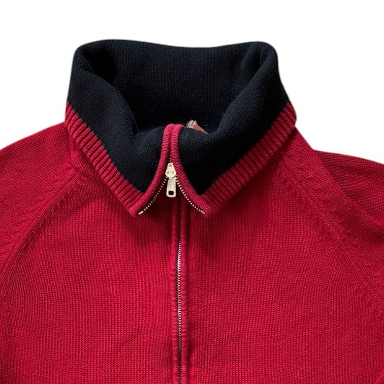 Woman's Medium Ralph Lauren Red High Neck 1/4 Zip Jumper