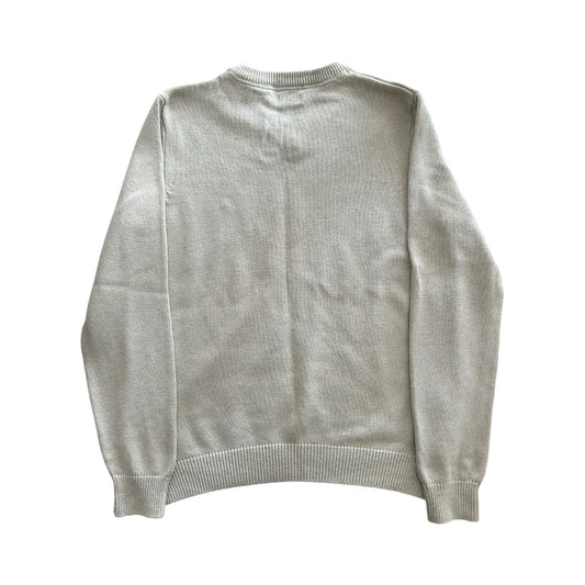 Large Izod Cream V-Neck Knitted Jumper