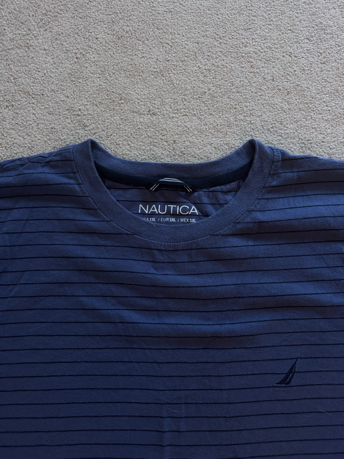 XXL Nautica Blue Striped T-Shirt
