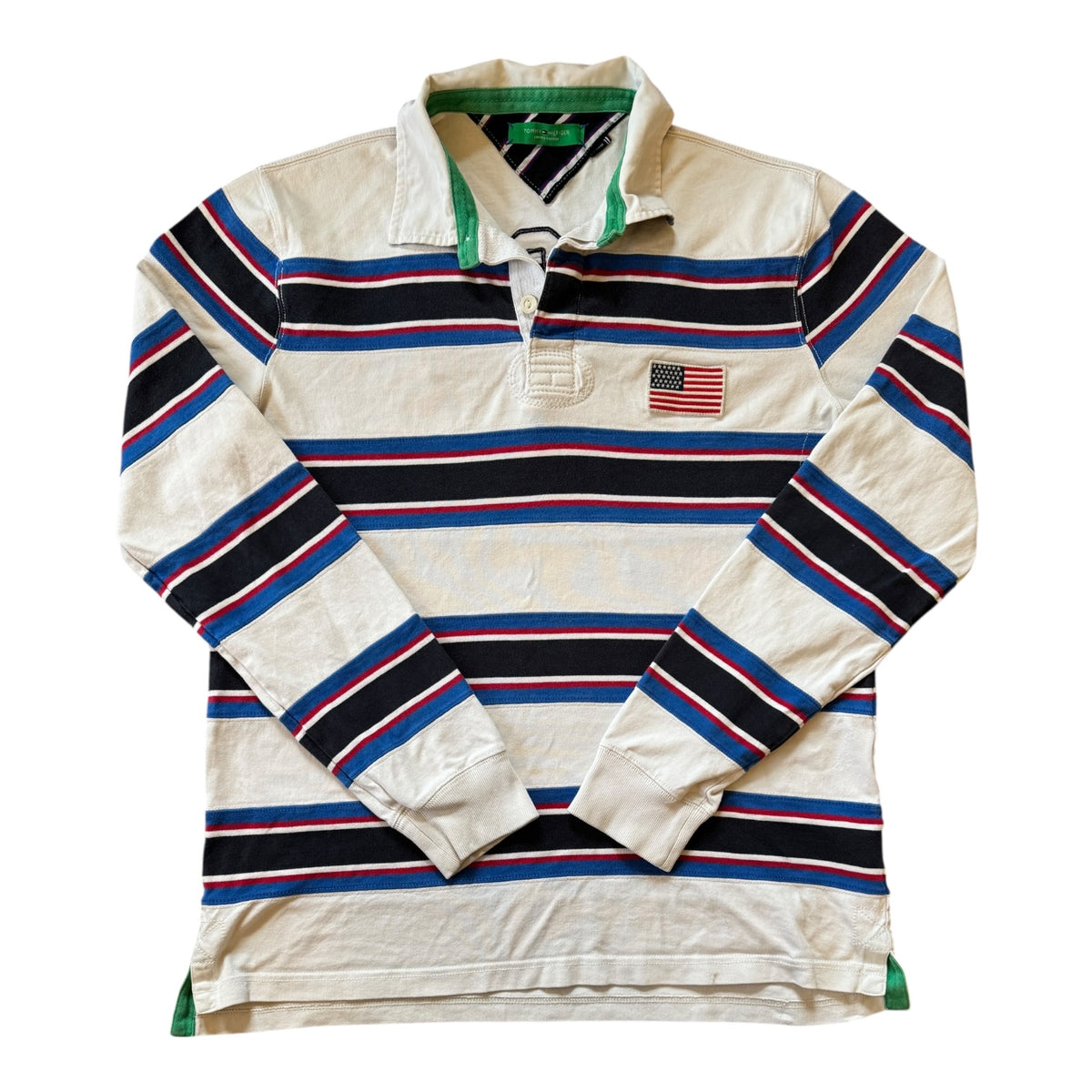 Rare Extra large Tommy Hilfiger White USA Rugby Shirt